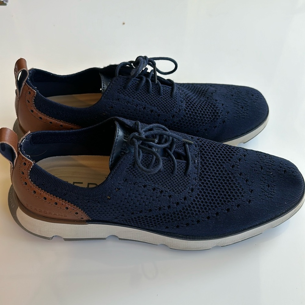 Cole Haan ZeroGrand Navy Blue Oxfords - 11M